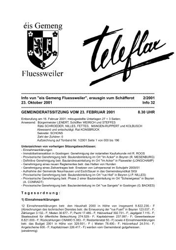 Info vun "eis Geme - Flaxweiler