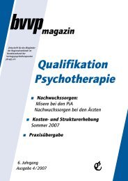 Qualifikation Psychotherapie - BVVP