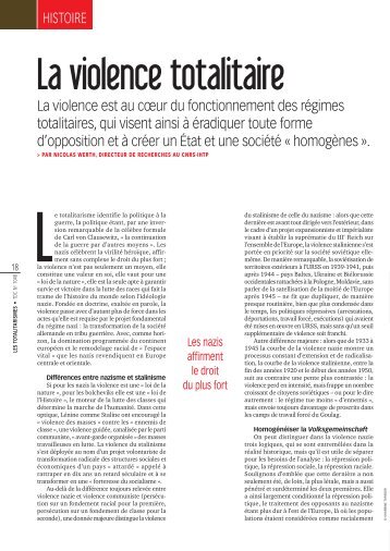 La violence totalitaire », par Nicolas Werth. - Cndp