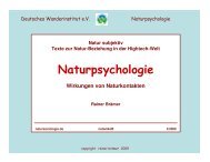 Naturpsychologie - Wanderforschung.de