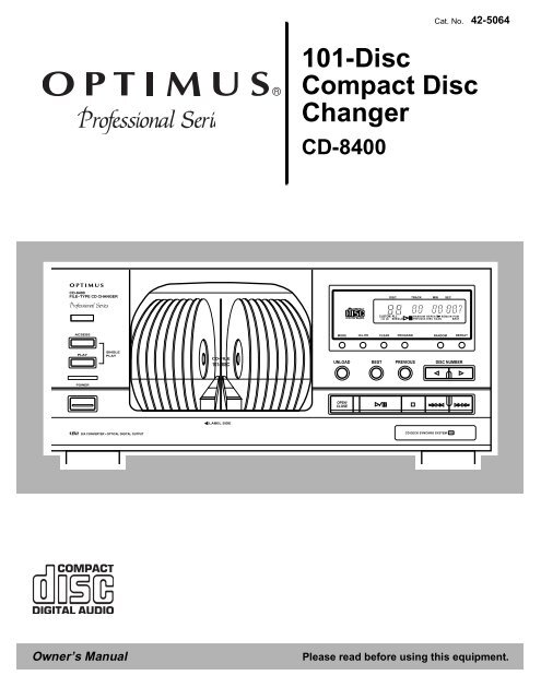 101-Disc Changer Compact Disc - Radio Shack