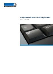 kompatible Software im Zahlungsverkehr - Neue Aargauer Bank