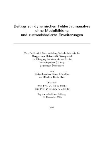 Beitrag zur dynamischen Fehlerbaumanalyse ohne Modulbildungund