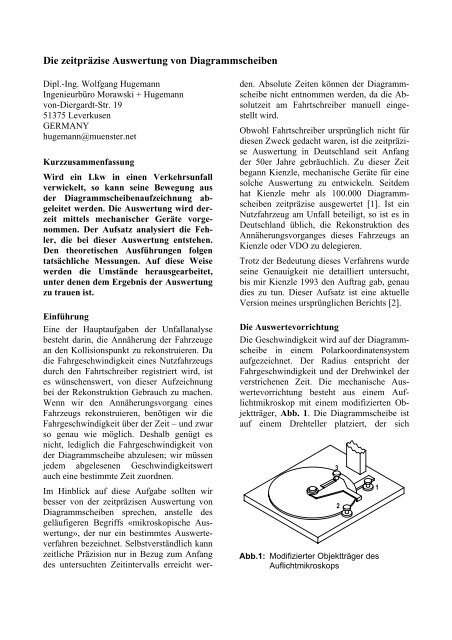 Die zeitpräzise Auswertung von Diagrammscheiben - LKW-Recht.de