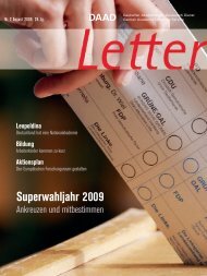 Superwahljahr 2009 - DAAD-magazin