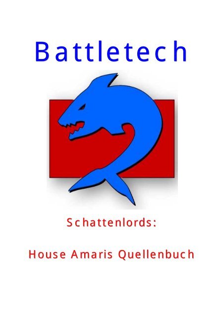 Schattenlords: House Amaris Quellenbuch - Convolution