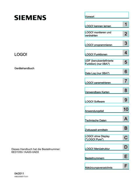 Page 1 Logo Logo Geratehandbuch Dieses Handbuch Hat Die
