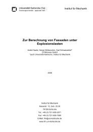 Zur Berechnung von Fassaden unter Explosionslasten - am IFM