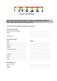 Schul- und familienergänzende Tagesstrukturen - Antragsformular