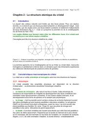 Chapitre 2 - Cours et Exercices corriges : Cristallographie, Diffraction