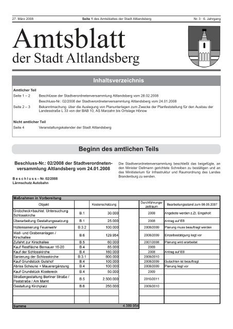 Amtsblatt 03/2008 - Altlandsberg