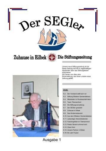 Der SEGler Ausgabe 01 - Stiftung Eilbeker Gemeindehaus