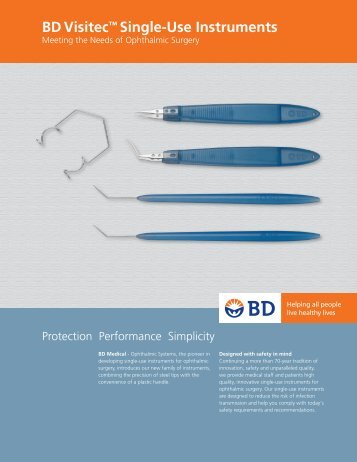 BD Visitec™ Single-Use Instruments - Beaver-Visitec International