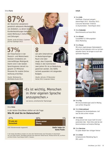 DirectNews 2/2013 - Die Schweizerische Post