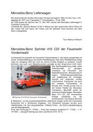 Mercedes-Benz Lieferwagen - Feuerwehr Vordemwald