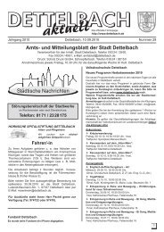 Amts- und Mitteilungsblatt der Stadt Dettelbach