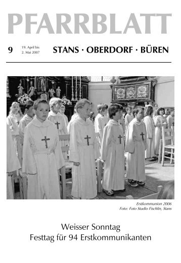 Pfarrblatt Nr. 09/07 - Pfarrei Stans