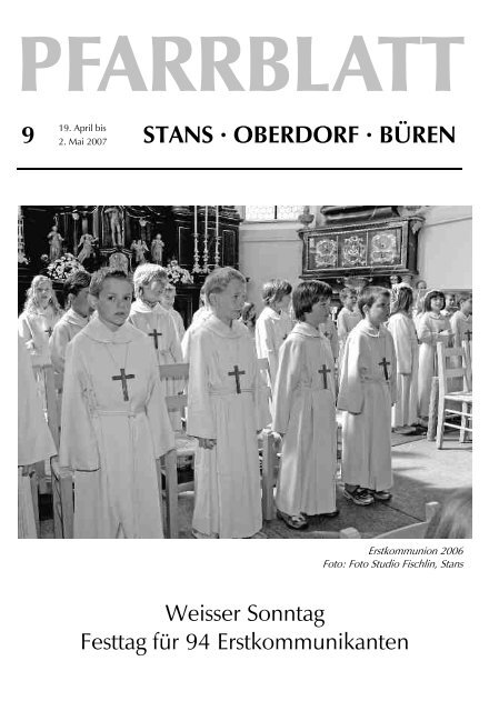 Pfarrblatt Nr. 09/07 - Pfarrei Stans
