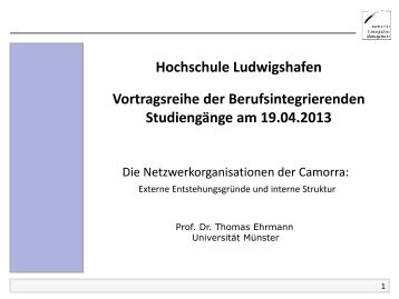 Vortrag von Herrn Prof. Dr. Thomas Ehrmann - Hochschule ...