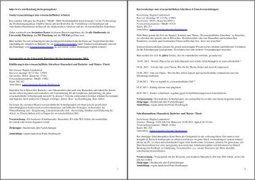 Kursangebot Wiss. Schreiben für Stud. SoSe13 - Universität Flensburg