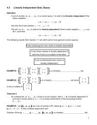 Linear Independent Sets, Bases