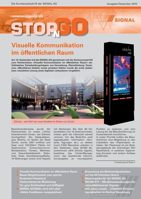 Visuelle Kommunikation im öffentlichen Raum - Signal AG