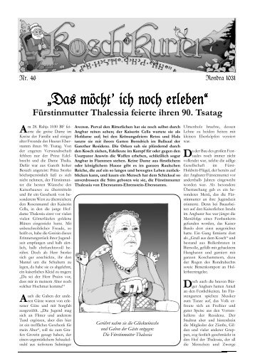 „Das möcht' ich noch erleben“ - Kosch-Wiki