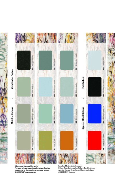standard colours - alcan composites