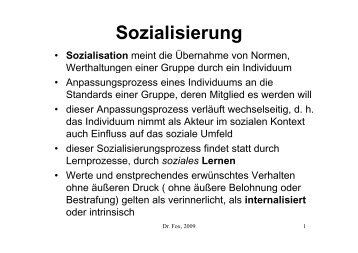 Sozialisation.pdf - Dr. Reinhard Mario Fox