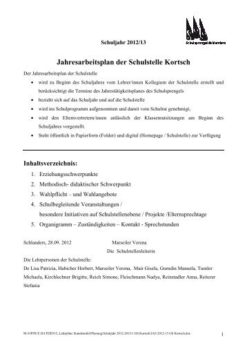 jahrestätigkeitsplan 2012-20 - SSP Schlanders