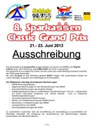 Ausschreibung - AMC ''Schleizer Dreieck'