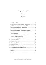 Komplexe Analysis - Mathematik