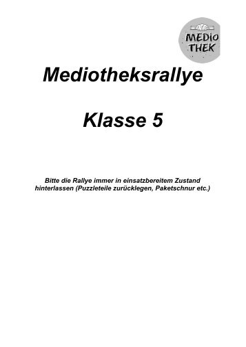 Bibliotheksrallye (Jahrgang 5)