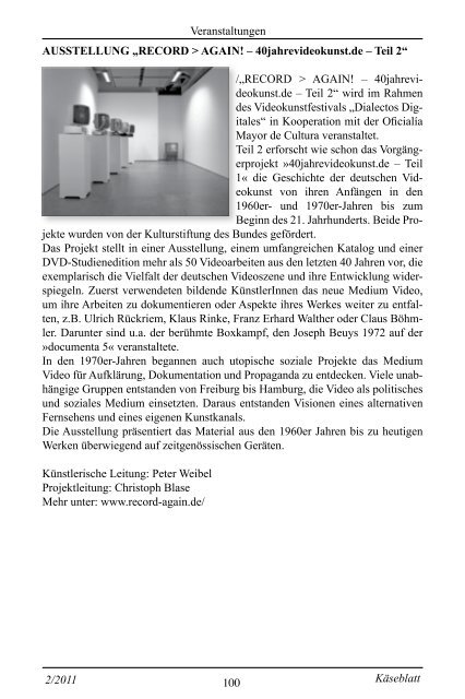 II - CCA Monatsblatt