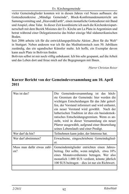 II - CCA Monatsblatt