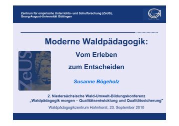 Prof. Dr. Susanne Bögeholz - Niedersachsen