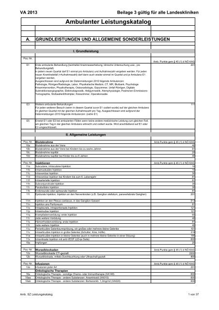 Leistungskatalog - NÖ Landeskliniken-Holding