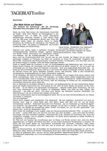 Tageblatt - Bogengruppe im Stader Schützenverein