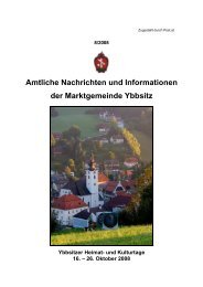 Amtliche Nachrichten Ausgabe 8/2008 - Marktgemeinde Ybbsitz