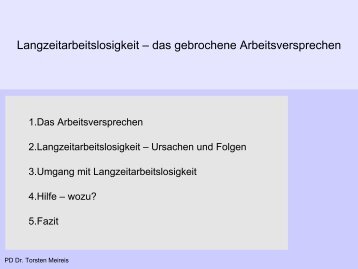 Langzeitarbeitslosigkeit – das gebrochene Arbeitsversprechen