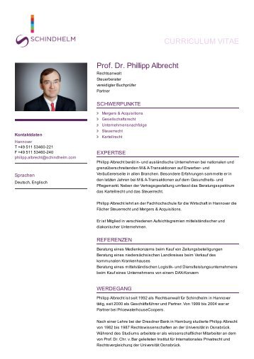 Prof. Dr. Phillipp Albrecht: Rechtsanwalt, Steuerberater, vereidigter ...