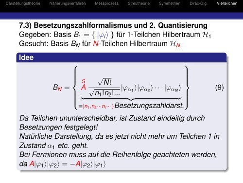 7) Quantentheorie identischer Teilchen Identische Teilchen ...