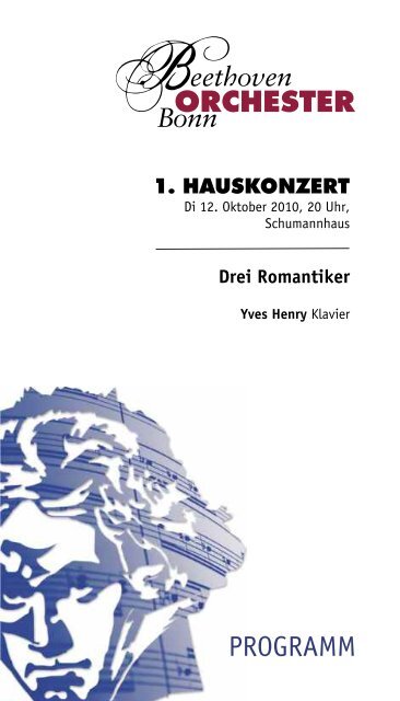1. HAUSKONZERT Schumannhaus - Beethoven Orchester Bonn