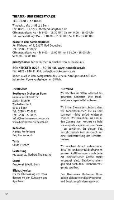 6. HAUSKONZERT im Schumannhaus - Beethoven Orchester Bonn