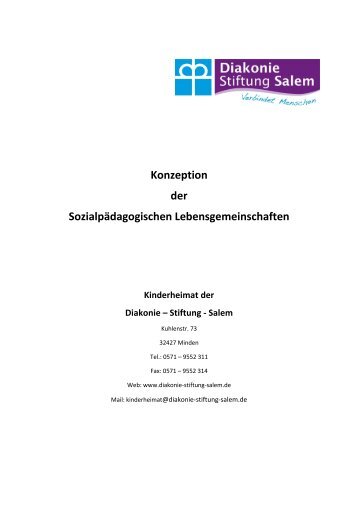 Konzeption - SPLG Internet - Diakonie Stiftung Salem