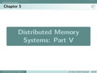 Distributed Memory Systems: Part V