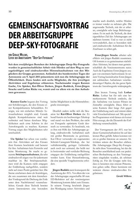 Downloads - Astronomische Vereinigung Lilienthal e.V.