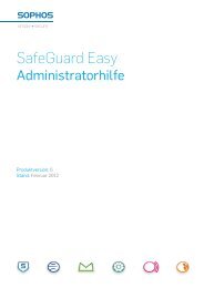 SafeGuard Easy Administratorhilfe - Sophos