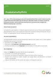 Produktehaftpflicht - BfU