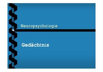 Gedaechtnis - Neuropsychologie